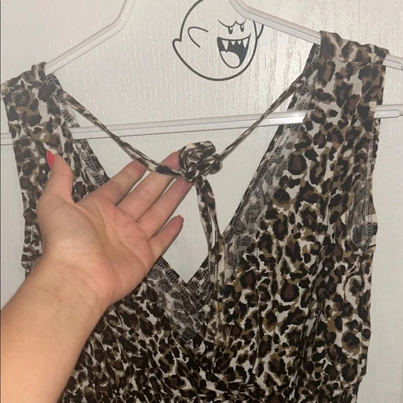 Leopard Print Sleeveless Dress - Picture 5 of 7